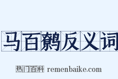 马百鹩反义词是什么意思的图片